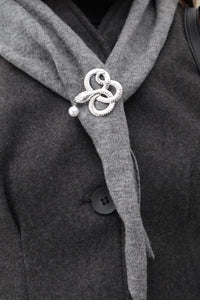 Snake Brooch - Steel
