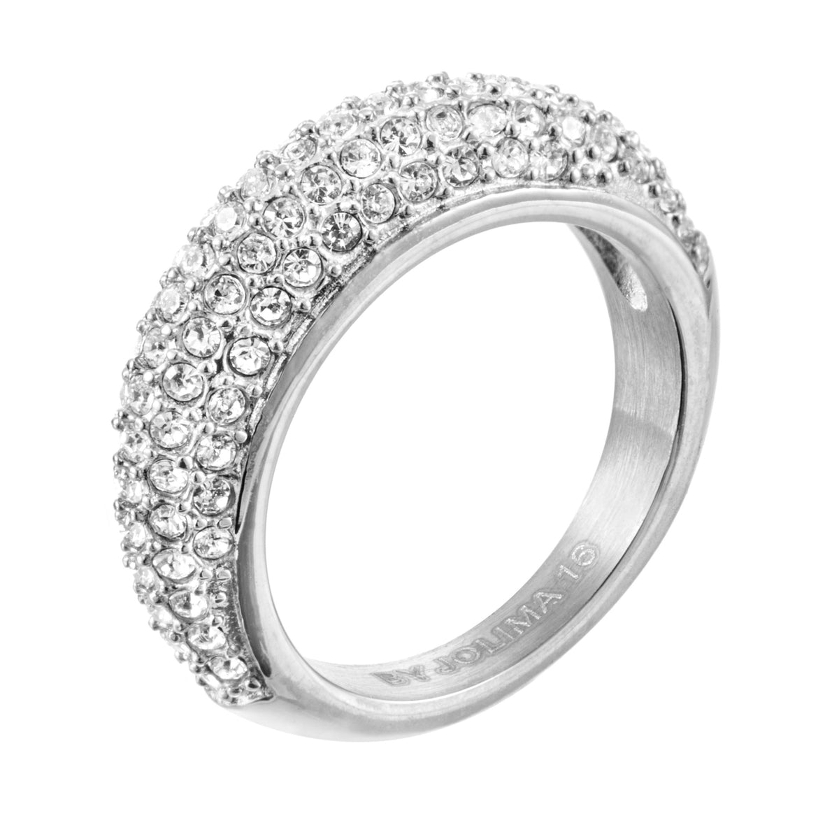 Rock Crystal Ring - Steel