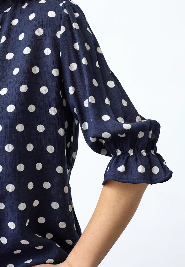 Venny Shirt - Navy Dot