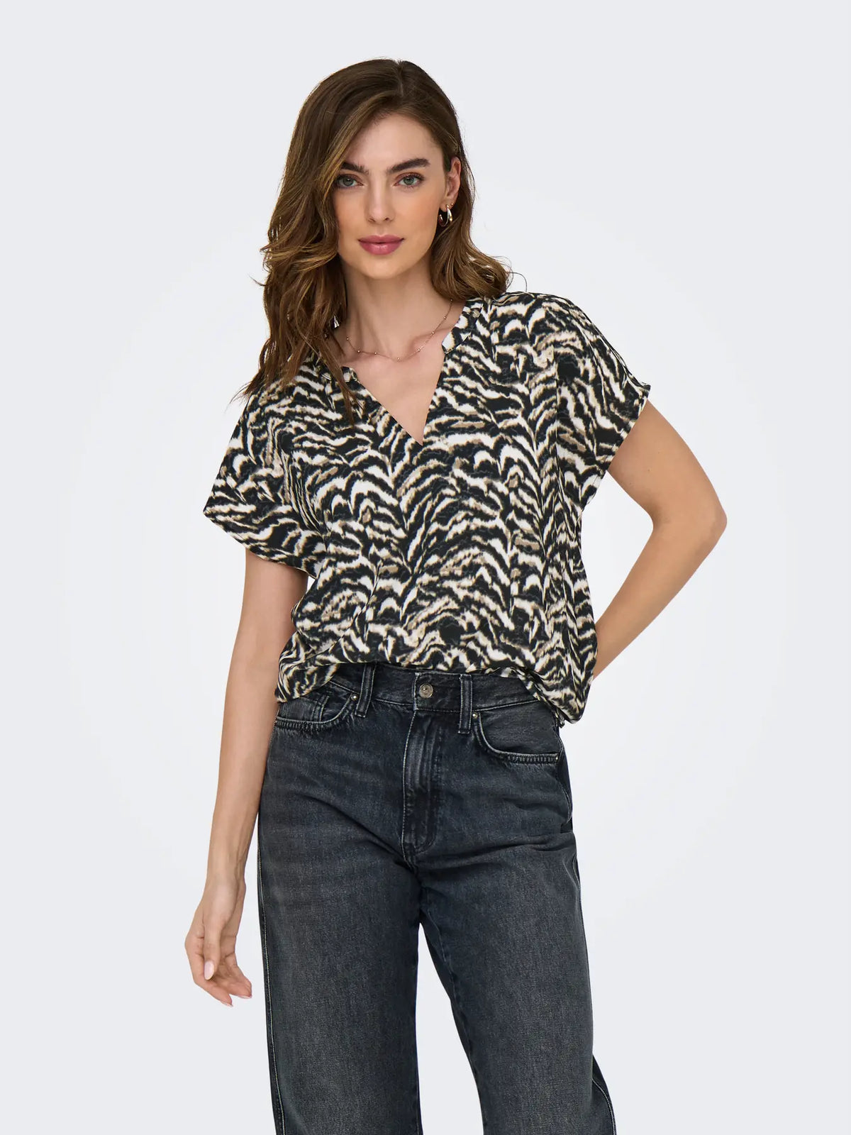 Lion Top - Zebra Graphic