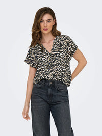 Lion Top - Zebra Graphic