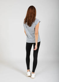 V-Neck T-shirt - Light Grey Melange