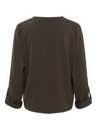 Aya Button Top -  Mulch