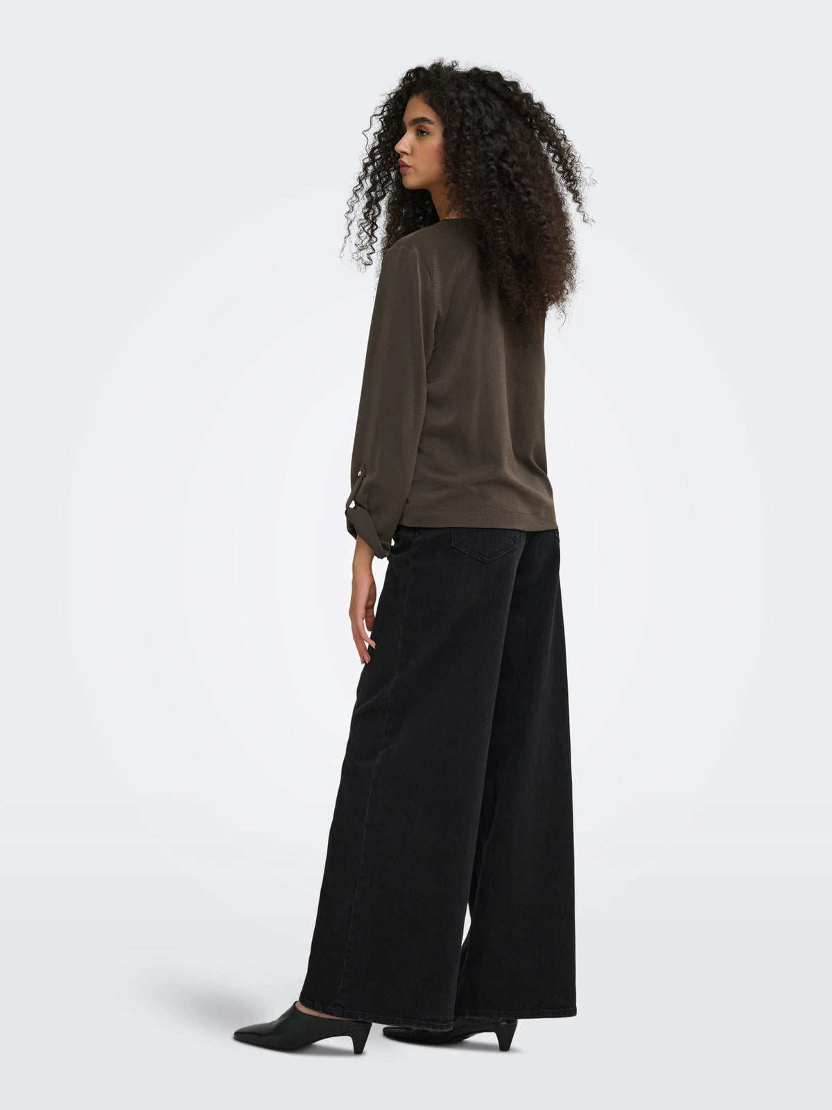 Aya Button Top -  Mulch