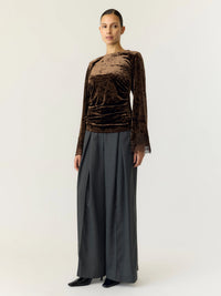 Vellia Top - Coffee Bean