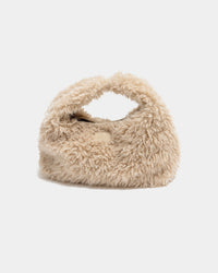 Fabienne Faux Fur Bag - Creme