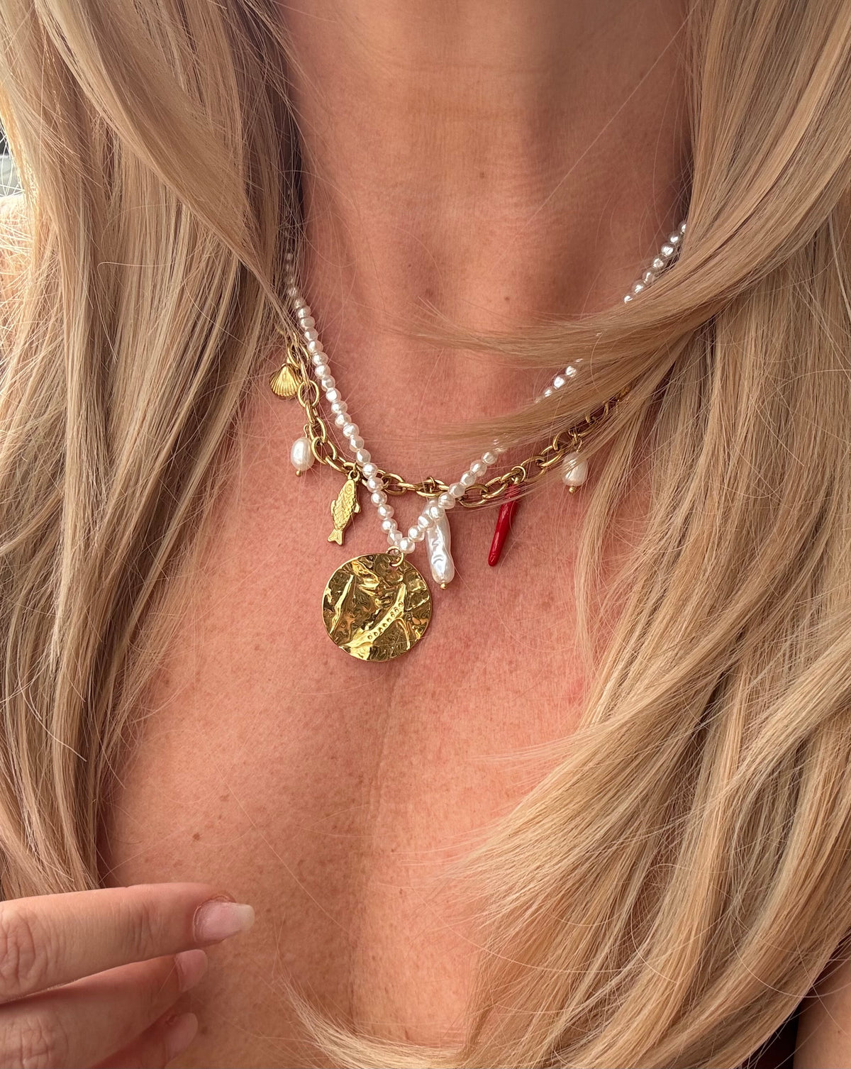 Amalfi Pearl Necklace - Gold
