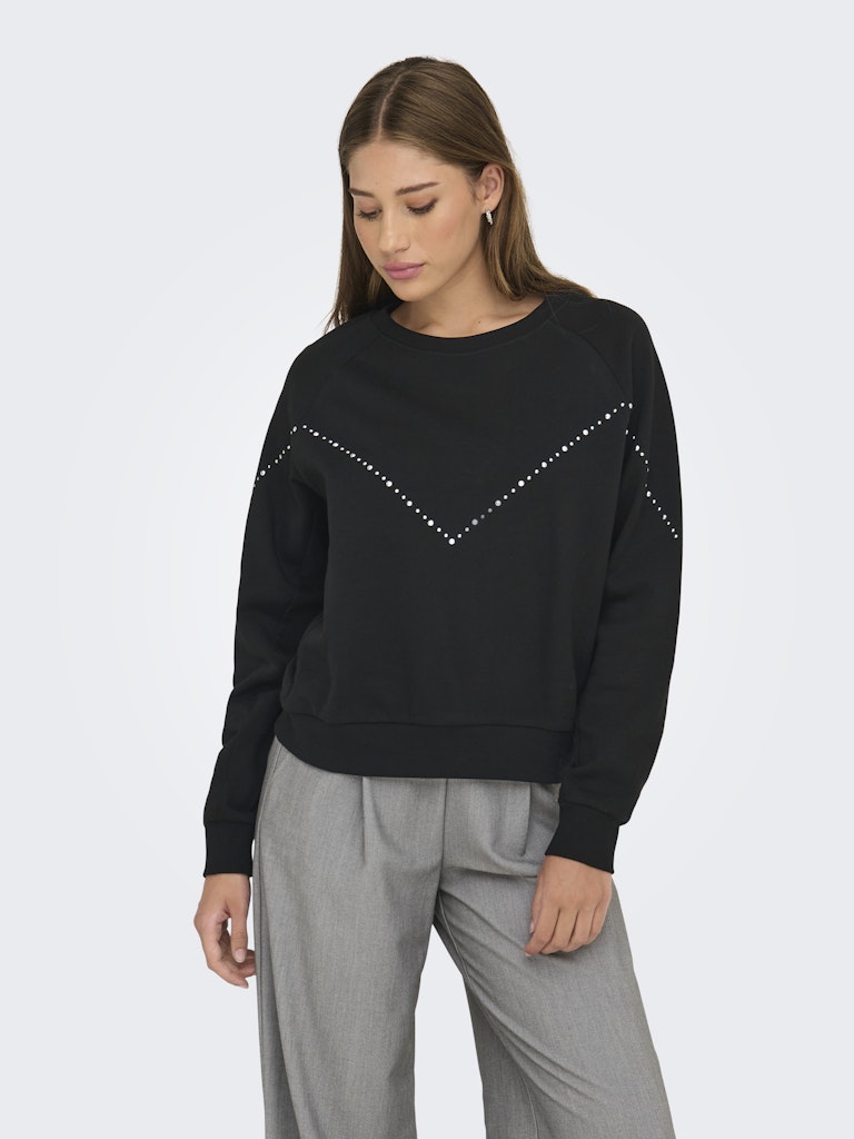 Lena Stud Sweat - Black