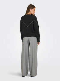 Lena Stud Sweat - Black