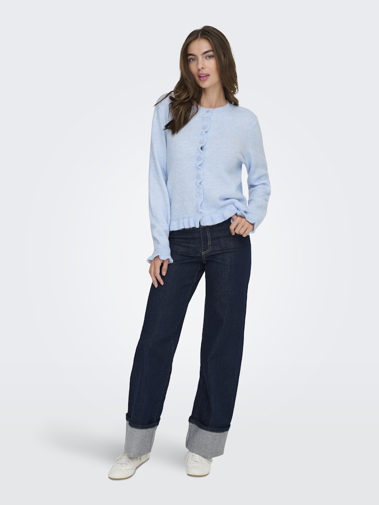 Letty Frill Cardigan - Cashmere Blue