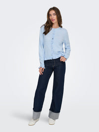 Letty Frill Cardigan - Cashmere Blue