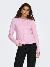 Letty Frill Cardigan - Pink Lady