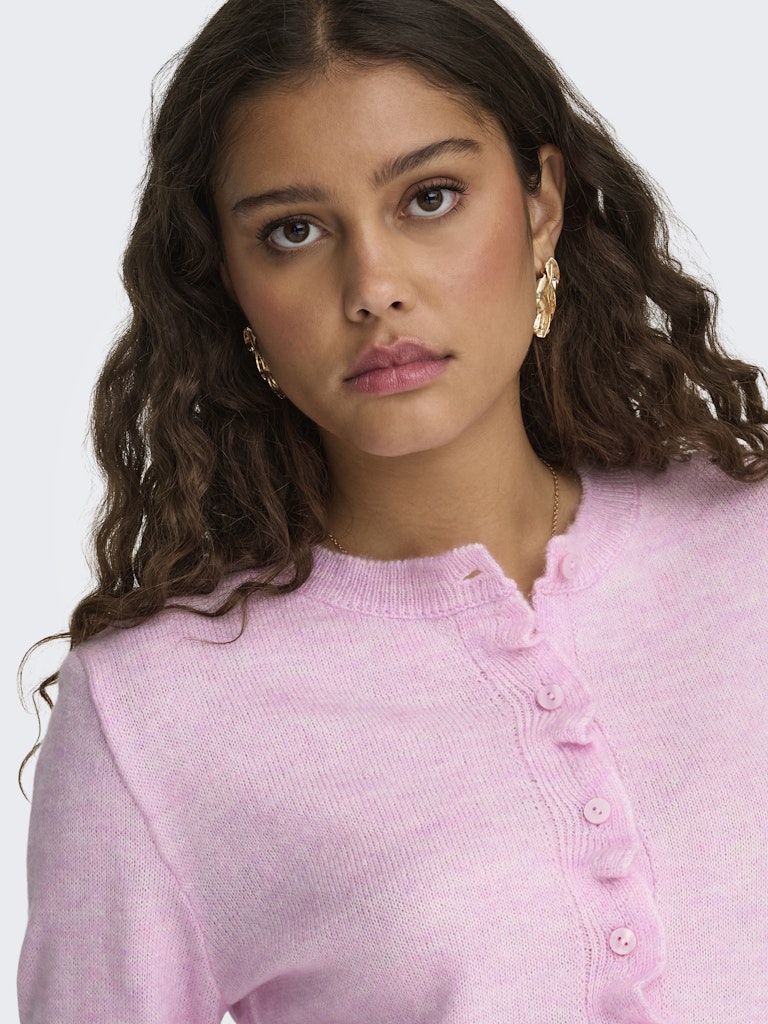 Letty Frill Cardigan - Pink Lady