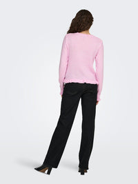 Letty Frill Cardigan - Pink Lady