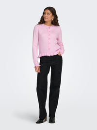 Letty Frill Cardigan - Pink Lady