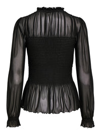 Elsa Smock Top - Black