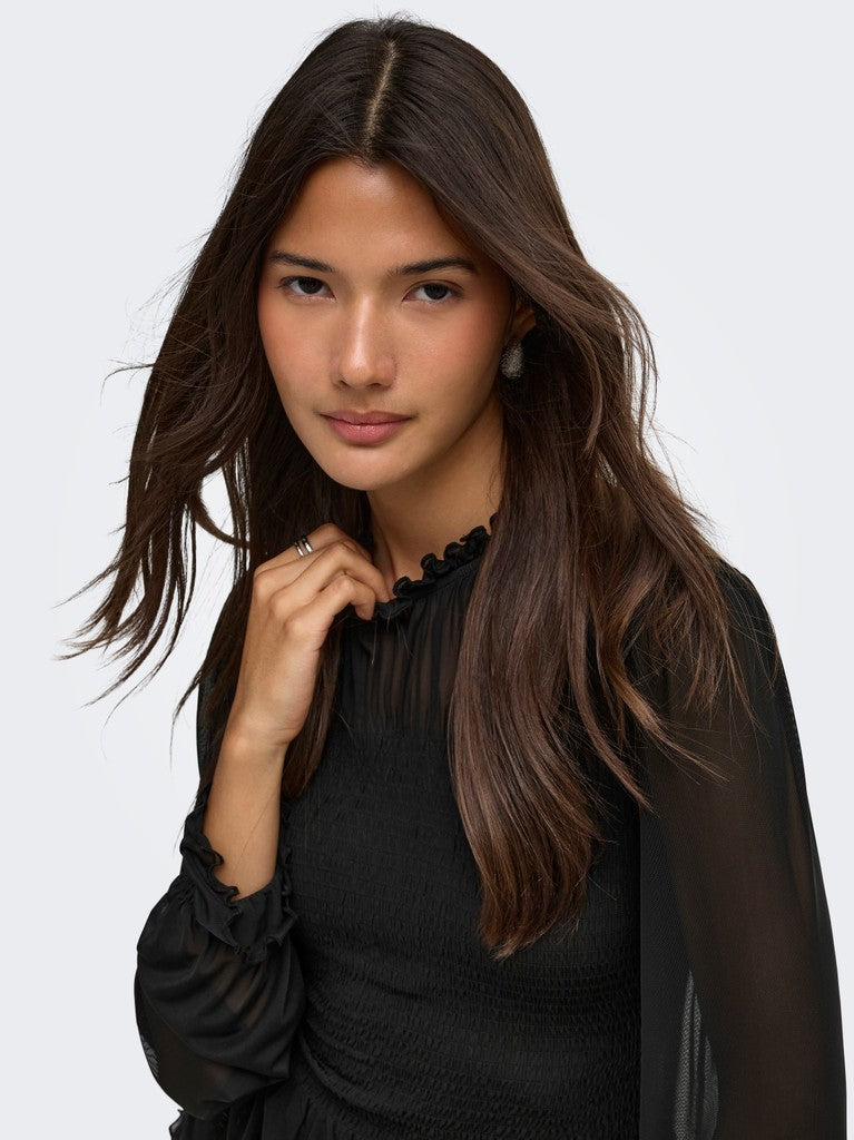 Elsa Smock Top - Black