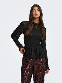 Elsa Smock Top - Black