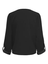 Aya Button Top - Black