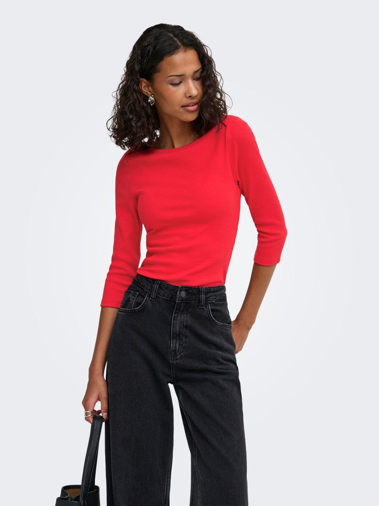 Malli Boatneck Top - Racing Red