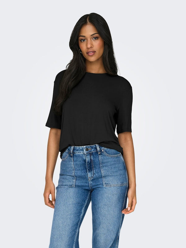 Mila O-neck Top - Black