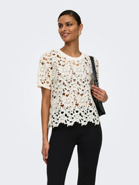Vanya Lace Top - Cloud Dancer