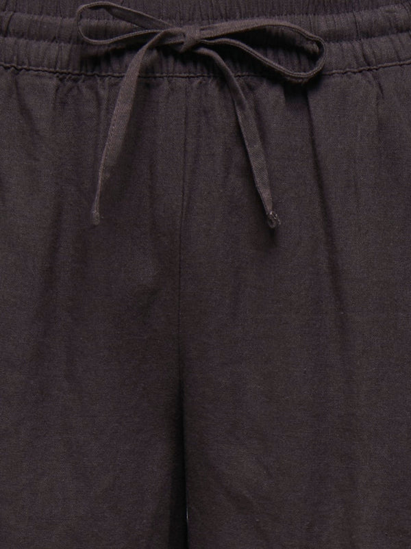 Say Linen Shorts - Chocolate Torte
