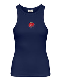 Tulle Pearl Top -  Medieval Blue