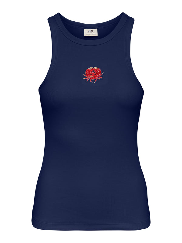 Tulle Pearl Top -  Medieval Blue