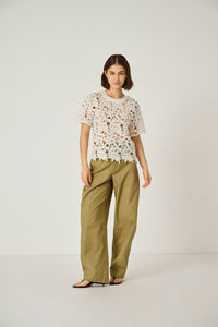 Vanya Lace Top - Cloud Dancer