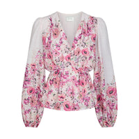 Fie Flower Print Blouse - Rose