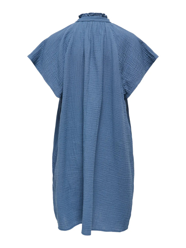 Theis V-neck Dress - Vintage Indigo