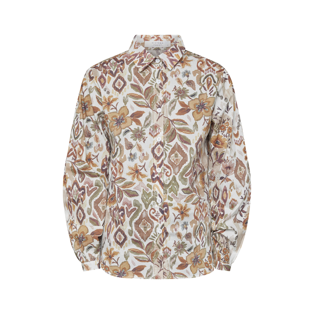 Gada Shirt - Brown Flower