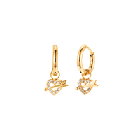 Heart Arrow Hoop - Gold