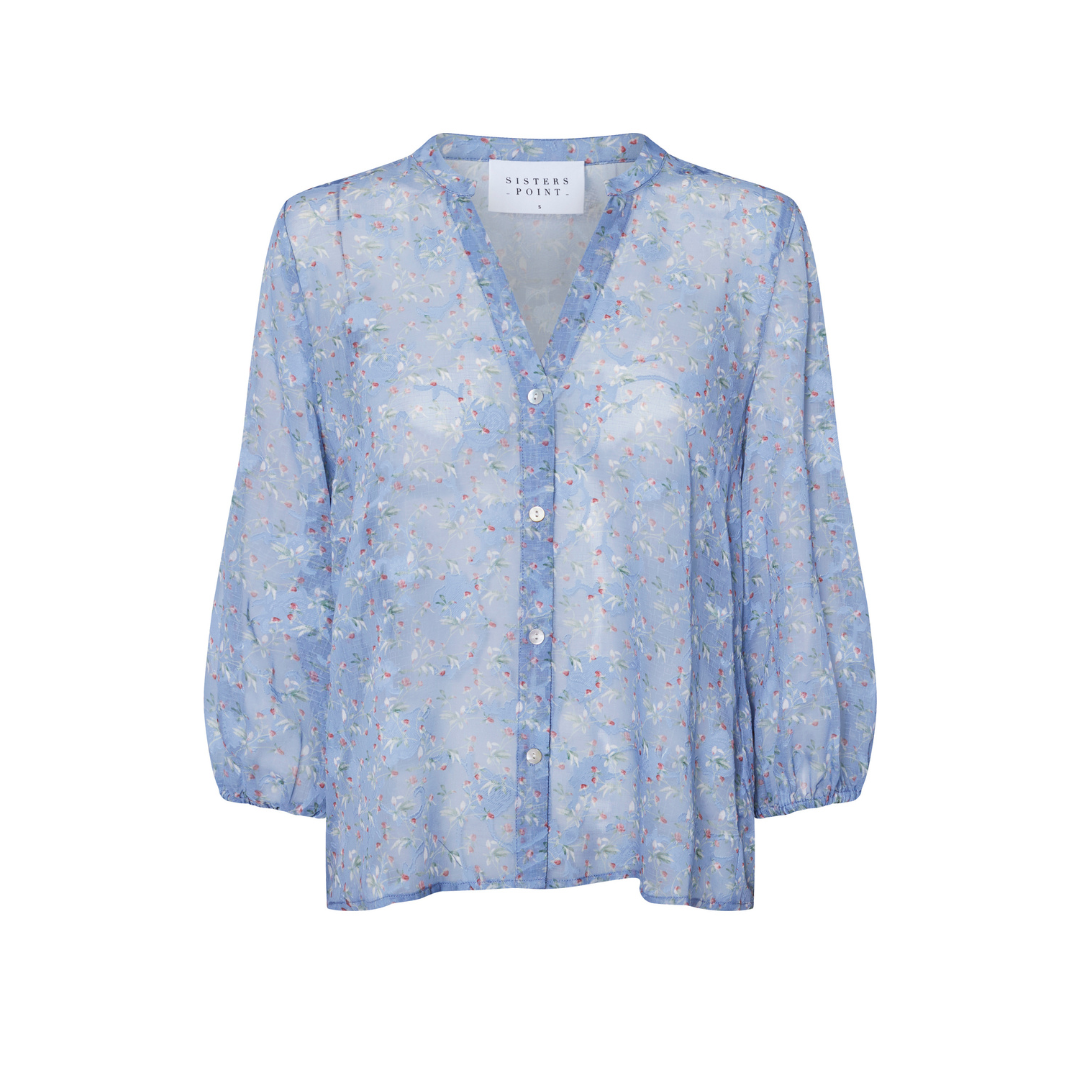 Viaba Shirt - Blue Flower