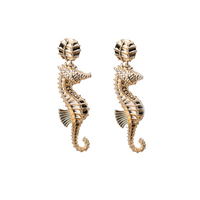 Seahorse Earrings - Gold