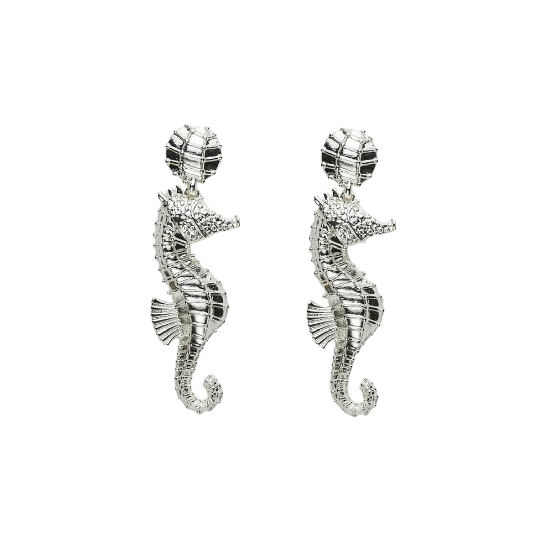 Seahorse Earrings - Silver