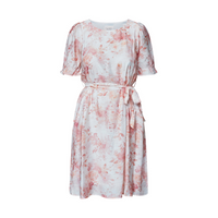 Noki Dress - Coral Flower