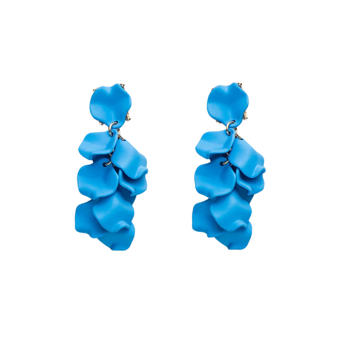 Leaf Earrings Mini - Sky Blue