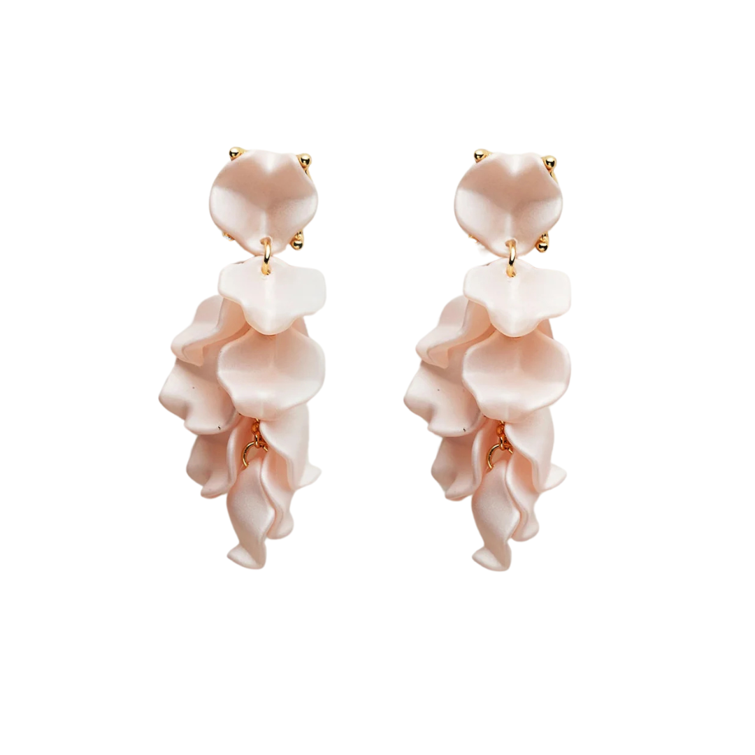 Leaf Earrings Mini - Light Pink