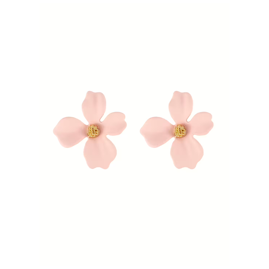 Lilly Flower Earring - Light Pink