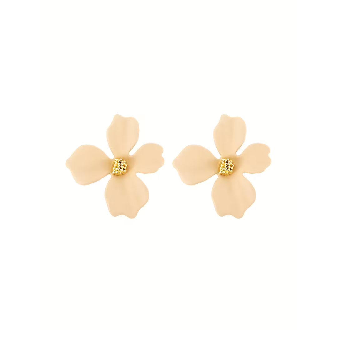 Lilly Flower Earring - Nude