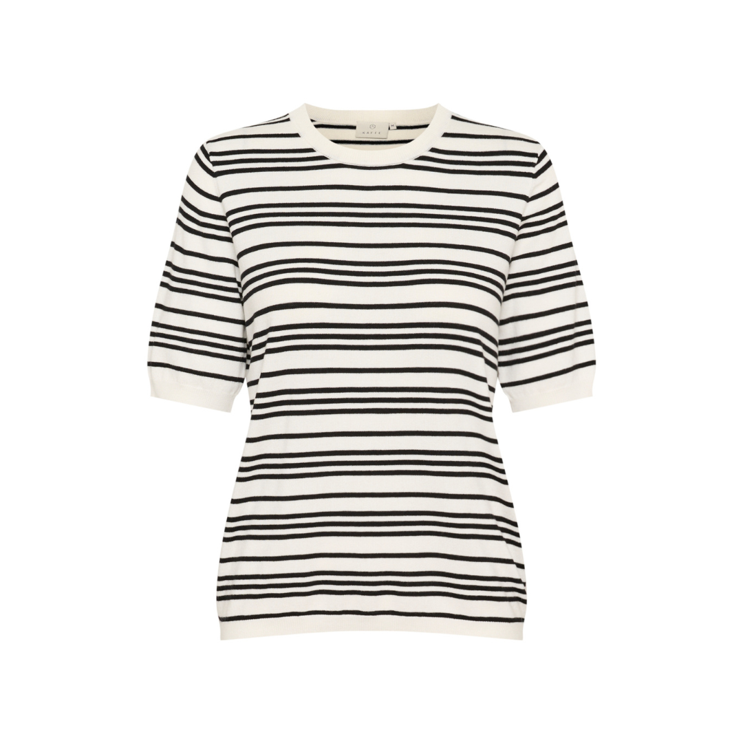 Lizza Knit - Striped Chalk/Black