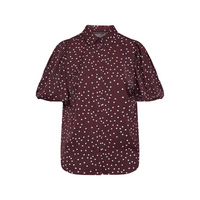 Ella Shirt - Bordeaux/Dot