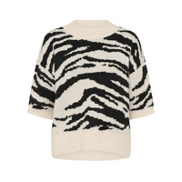 Sandra Knit - Black Animal