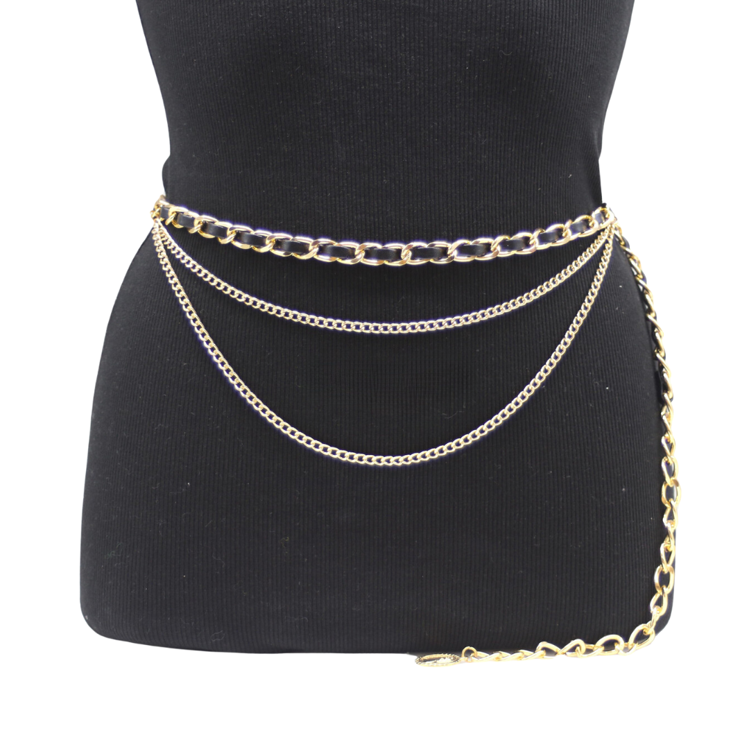 Double Chain Belt - Gold