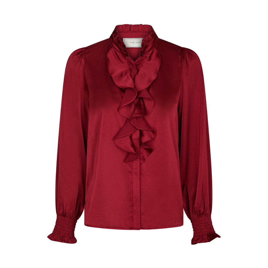 Zamola Blouse - Dark Red