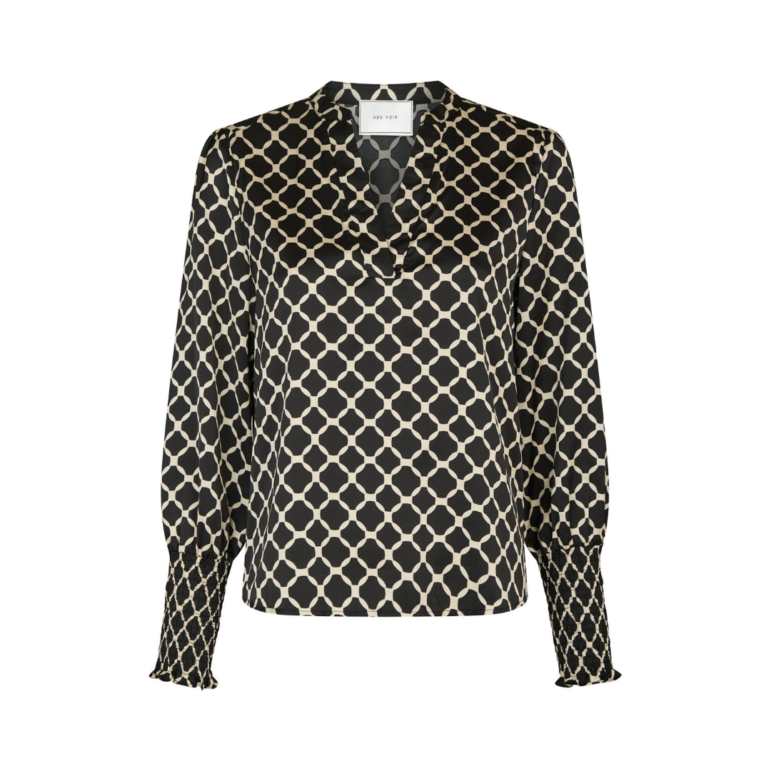 Landa Blouse - Black Print