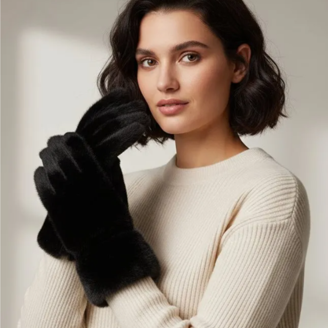 Furry Glove - Black