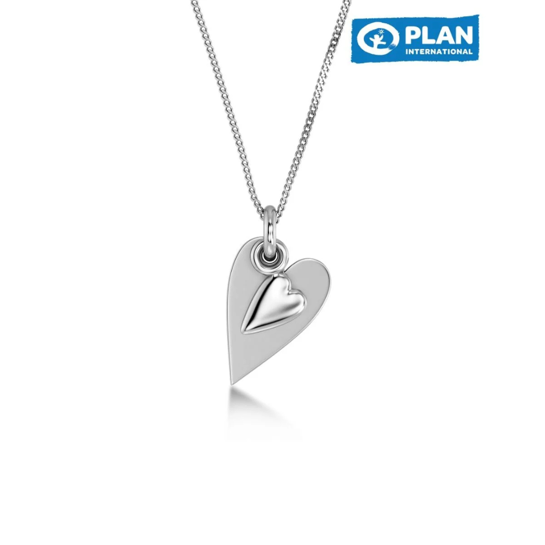 Heart To Heart Necklace - Steel